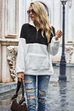 Women Winter Coats Autumn and Winter New Women 'S Clothing Leopard Splicing Pullover Fleece Sweatshirt Baggy Coat