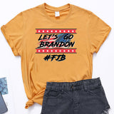 Let's Go Brandon T Shirts Brandon Printed Short-Sleeved T-shirt Women's Bottoming Shirt