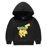 Children Pokemon Pikachu Hoodie Fleece Hooded Hoodie Thickened
