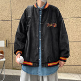 College Jacket Corduroy Baseball Uniform Men Spring and Autumn Personality Coat Jacket Students
