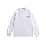 Preppy Aesthetic Sweatshirt Vintage Floral Print Long Sleeves T-shirt Men Loose-Fitting Casual Pullover