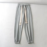 Women Fall Fall Five-Color Big Belt Ankle Banded Pants High Waist Workout Pants