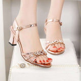 Nude Block Heel Peep Toe Sandals
