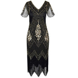 1920s Dress Sequined Tassel Evening Dress Party Dress