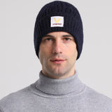 Mens Winter Hats Autumn and Winter Windproof Trendy Pullover Hat