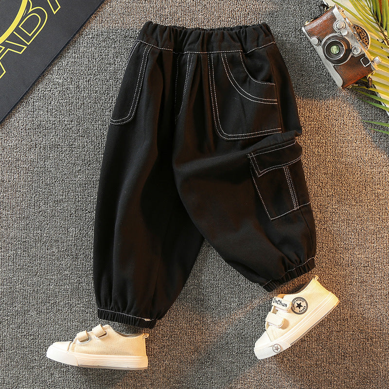 Toddler Boys Pants Crawler Boys' Spring and Autumn Clothing Casual Working Pants