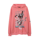Mens Fall Outfits Rap Figure Printed Hoodie Men and Women Autumn and Winter High Street Vibe