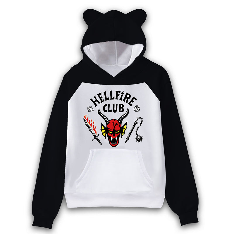 Stranger Things Hellfire Club Coat Children'S Hoodie Digital Printing 3d Sweater Anime Peripheral