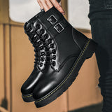 Men's Martin Boots Autumn and Winter Black Men's Leather Boots
