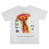 Cactus Jack McDonalds Shirt Travis Scott Cactus Jack Letter Puff Print Short Sleeve T-shirt