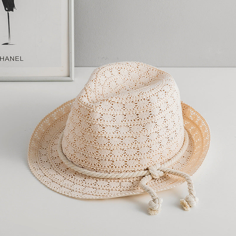 Italian Fedora Hats Summer Hat Sun Hat Lace Women's Summer