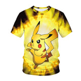 Men and Women Pokemon Pikachu T Shirt 3D Digital Printing Short Sleeve T-shirt
