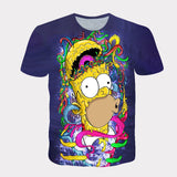 Homer Simpson Shirt Spring and Summer Men's Printed Loose Short Sleeve