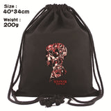Stranger Things Hellfire Club Handbag Travel Backpack Outdoor Large Capacity Portable Drawstring Backpack Drawstring Bag