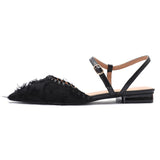 Nude Block Heels Closed Toe Chunky Heel Closed Toe Sandals Women's Casual Shoes