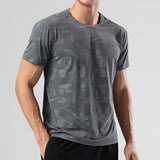 Sweat Wicking Shirt Summer T-shirt Quick Drying Clothes Sports Short Sleeve Men