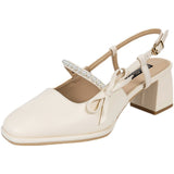 Nude Block Heel Peep Toe Sandals