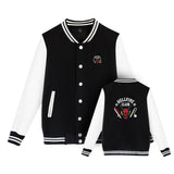 Stranger Things Hellfire Club Coat Hellfire Club Stranger Things 4 Printed Men's and Women's Long Sleeves Baseball Uniform
