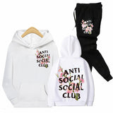 Anti Social Club Hoodie Pullover Sweater Men's Hooded Loose