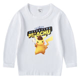 Children Pokemon Pikachu Hoodie Spring and Autumn Bottoming Shirt Boys' T-shirt