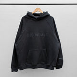 Fog Fear of God Essentials Hoodie Double Line Drop Shoulder Sweatshirt Alphabet plus Velvet Hoodie