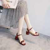 Nude Block Heel Peep Toe Sandals