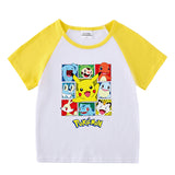 Children Pokemon Pikachu T Shirt Summer Clothing Short Sleeve T-shirt Men's Top