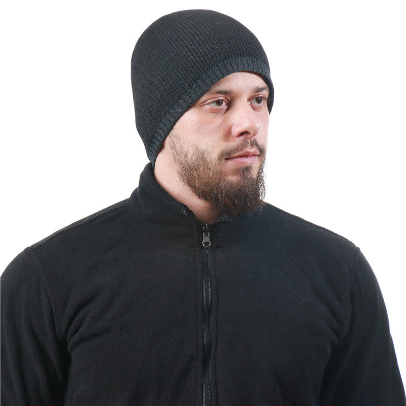 Men Winter Hats Men and Women Warm Knitted Hat Autumn and Winter Sleeve Cap Outdoor Leisure