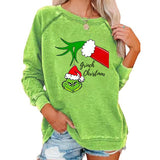 Grinch Hoodie Grinch Stole Christmas round Neck Sweater for Women