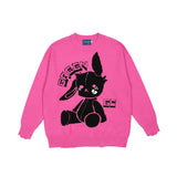 Mens Fall Outfits Cartoon Couple Sweater Loose Casual Autumn and Winter Long Sleeve Sweater