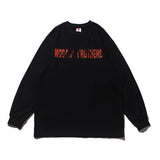 Mens Fall Outfits Long-Sleeved T-shirt Men and Women Autumn Dark Loose Top
