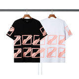 We11 Done T Shirts Men's and Women's Same Loose Cartoon Pattern Pure Cotton