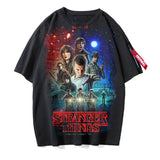 Stranger Things T Shirt Black T-shirt Men and Women Short Sleeve