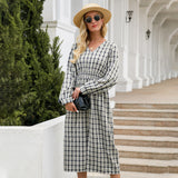 Gingham Dress Women's Dress Vacation Style Plaid Dress Sexy