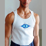 Men Rave T Shirt Fashion Printed Sling Sports Sexy Men