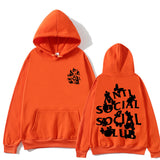 Anti Social Club Hoodie Printed Hoodie Fashion