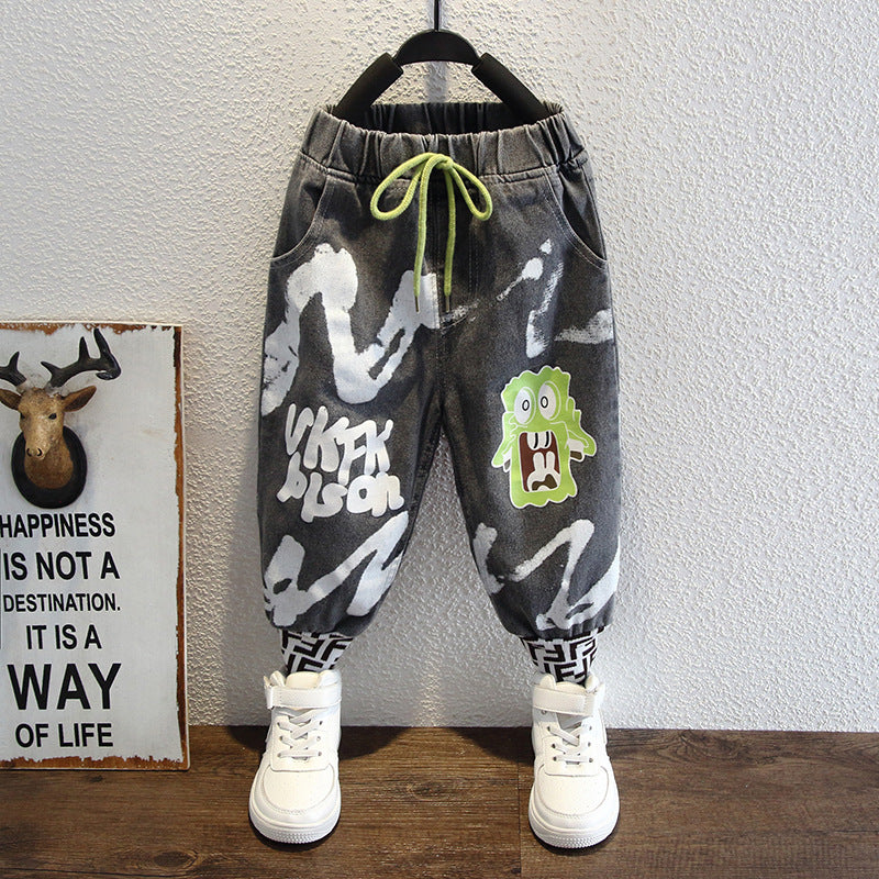 Toddler Boys Pants Boys Denim Casual All-Matching