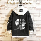 Comic Denim Jacket Men and Women Fashion Fall Winter Cowboy Sweater Coat Top