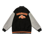 Vintage Letterman Jacket Autumn Color Matching Printed Baseball Uniform
