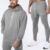 Men Tracksuit Winter Sports Outdoor Casual Loose Trendy