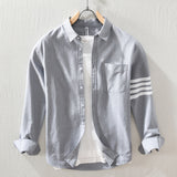 White Work Shirts Men's Casual White Long-Sleeved Shirt for Spring and Summer