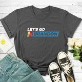 Let'S Go Brandon T Shirt Letter Print Teen Casual Loose-Fitting T-Shirt Short Sleeve Top