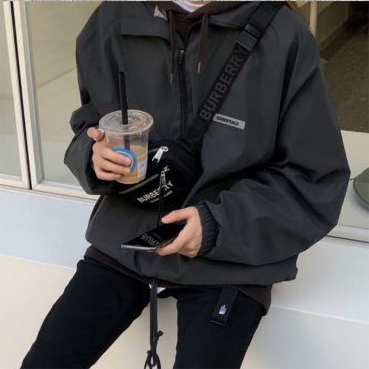Fog Fear of God Essentials Coat Multi-Line Coat Reflective Colorful Nylon Half Zipper Men's Assault Jacket