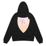 Rhude Hoodie Shield Pure Cotton Men and Women Couple Hoodie Sweater
