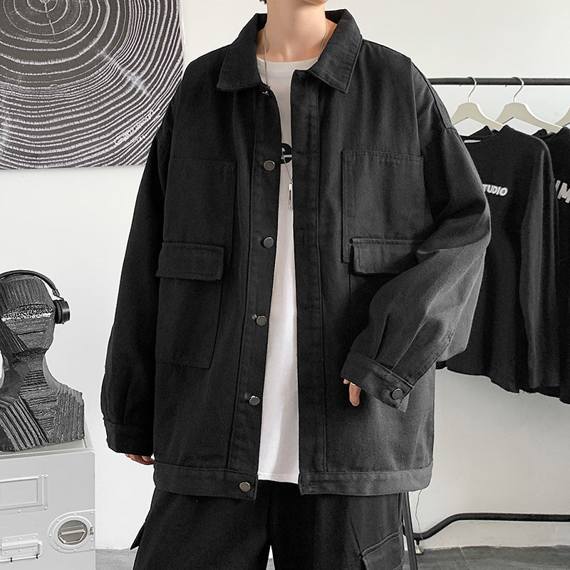 Men Denim Jacket Men Fall Winter Men Vintage Denim Jacket