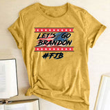 Let's Go Brandon T Shirts Brandon Printed Short-Sleeved T-shirt Women's Bottoming Shirt