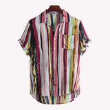 Men Hawaii Shirts Printed Short Sleeve Shirt
