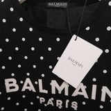 T Shirt Balmain Balmain Women's Summer Printed Flocking Letter T-shirt