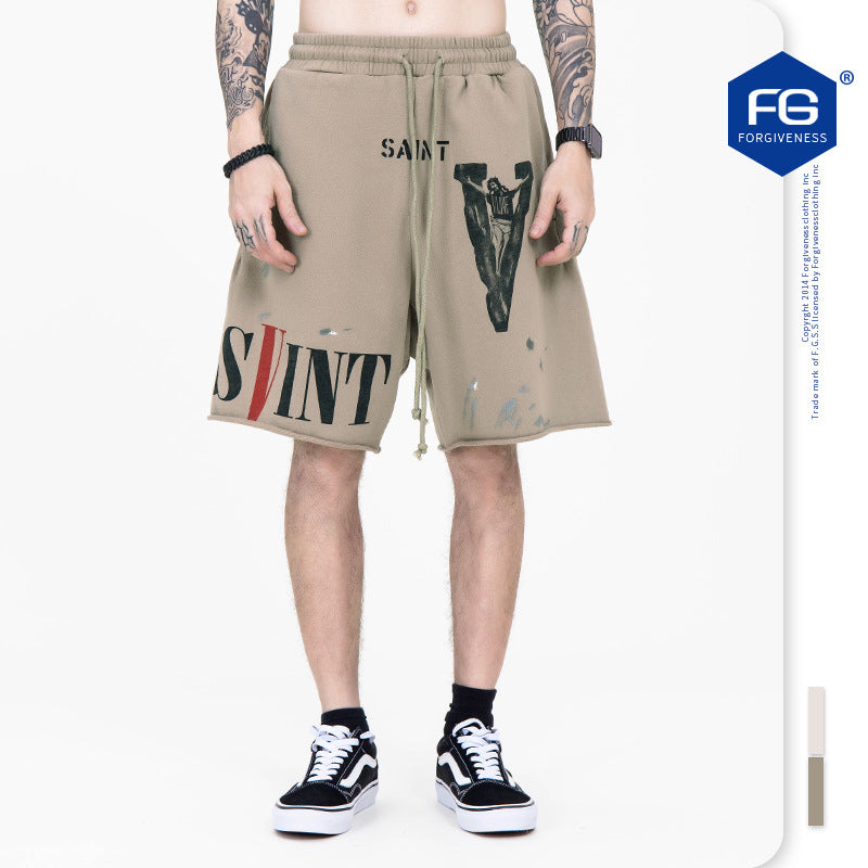 Saint Michael Sweatpant Casual Sports Shorts