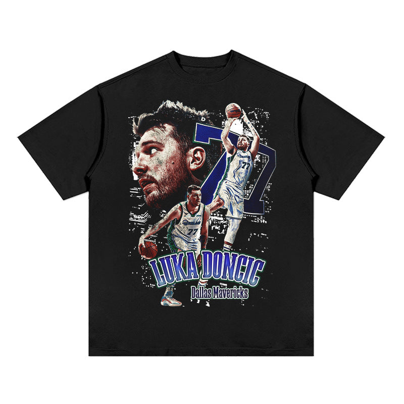 Luka Doncic Shirt Vintage Luka Doncic Printed Short-Sleeved T-shirt